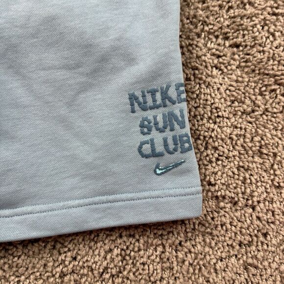 Nike Shorts Girls Large Blue French Terry Sun Club Activewear Running Kids - Picture 14 of 16